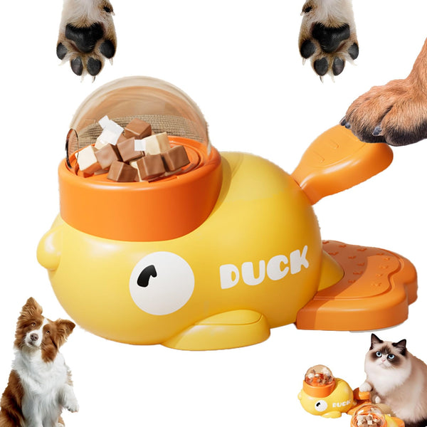 Interactive Duck-Shaped Puzzle Feeder for Dogs