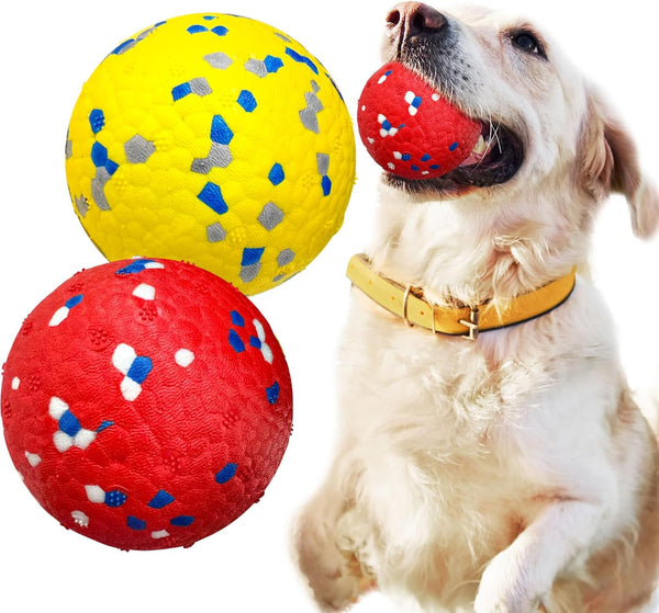 2 Pack Dog Balls， Upgraded Indestructible Dog Toys for Aggressive Chewers Large Breed